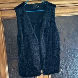 Women's Lysse Dressy Soft Chenille Looking Black Vest